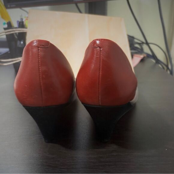 NINE WEST colour block wedge kitten heel SZ8 - Picture 4 of 4